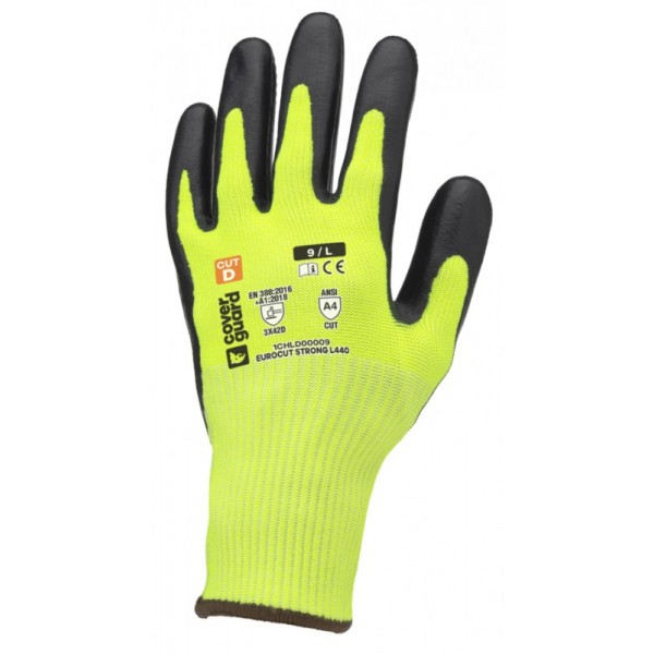EUROCUT STRONG L440 VÉDŐKESZTYŰ LATEX TENYÉR BEVONATTAL EUROCUT STRONG L440 VÉDŐKESZTYŰ LATEX TENYÉR BEVONATTAL
