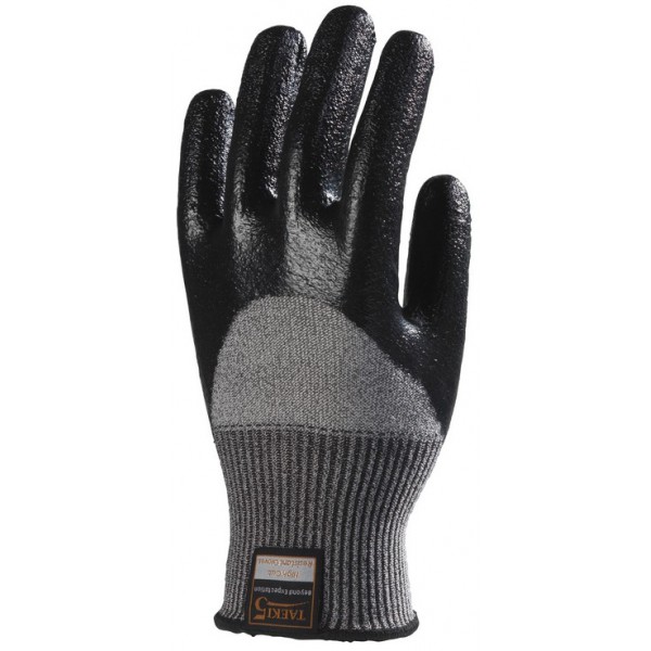 TAEKI5 VÁGÁSBIZTOS KESZTYŰ, FEKETE NITRIL TENYÉR +3/4 HÁT TAEKI5 VÁGÁSBIZTOS KESZTYŰ, FEKETE NITRIL TENYÉR +3/4 HÁT