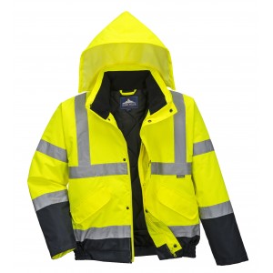 Hi-Vis kéttónusú bomber kabát