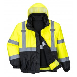 Hi-Vis prémium 3 az 1-ben bomber kabát